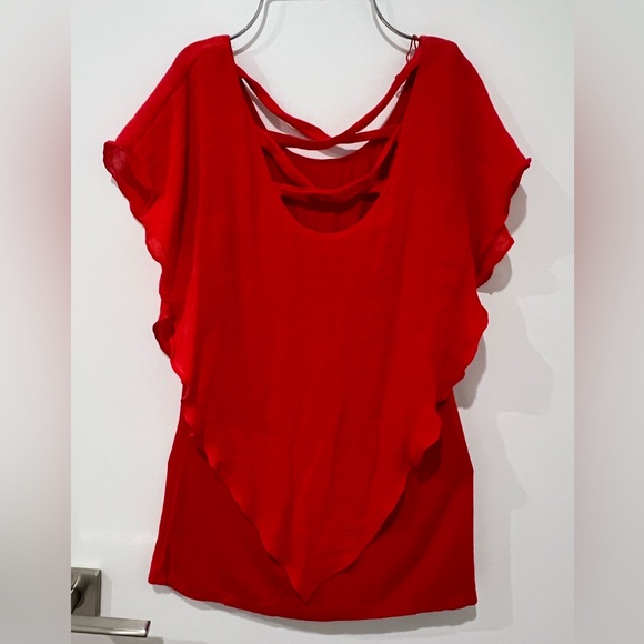 BCX Flowy red blouse shirt - Picture 2 of 4